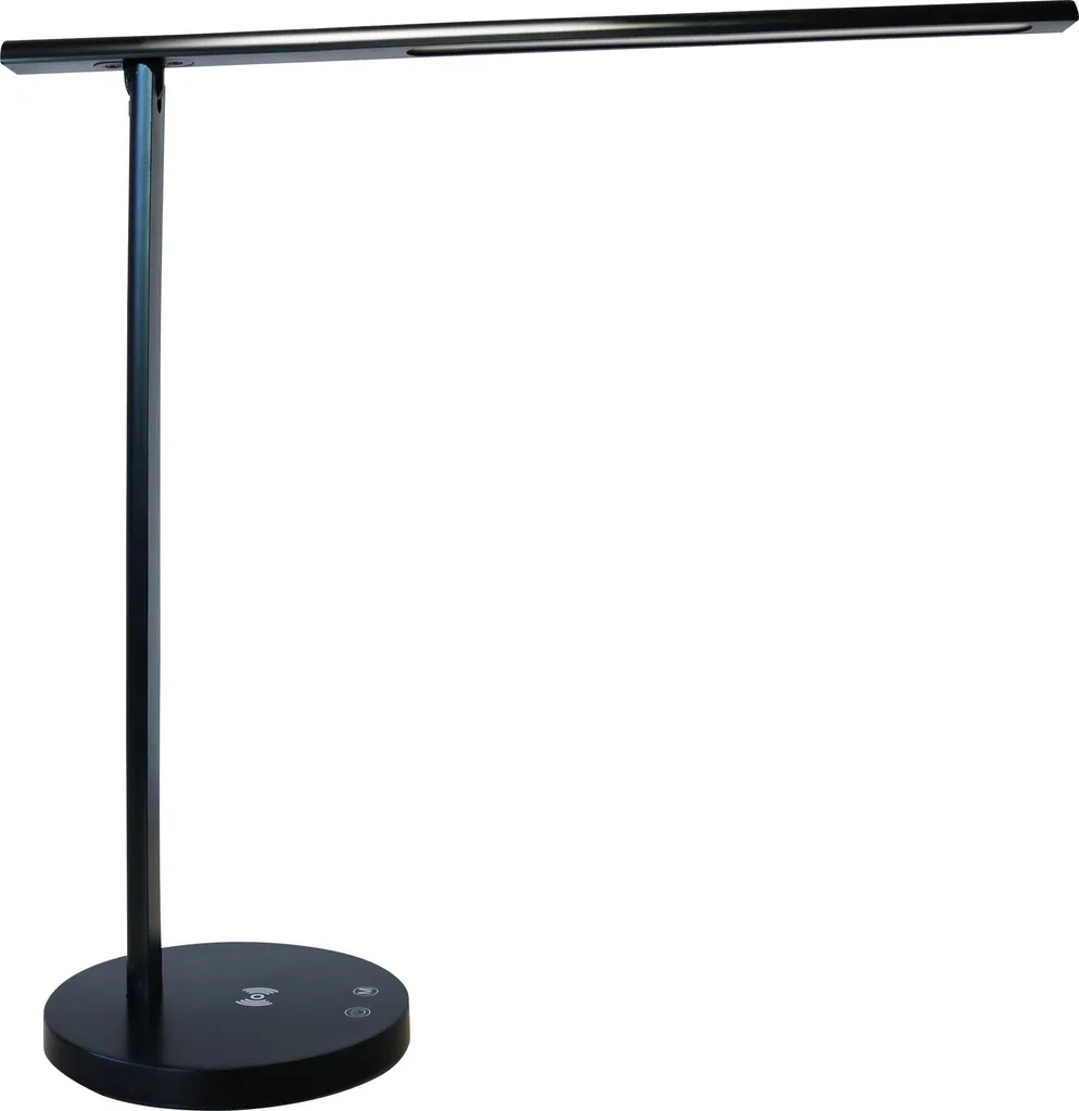 Lampe de bureau LED Unilux DIVA noire avec port de charge USB intégré