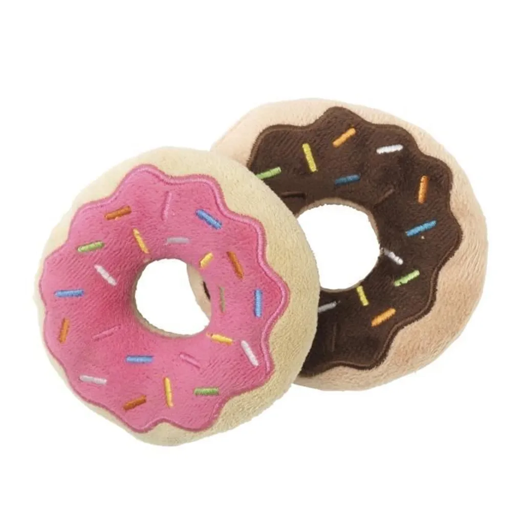 FUZZYARD Set 2 Ciambelle Peluche Cani - Gioco Squeaky Morbido