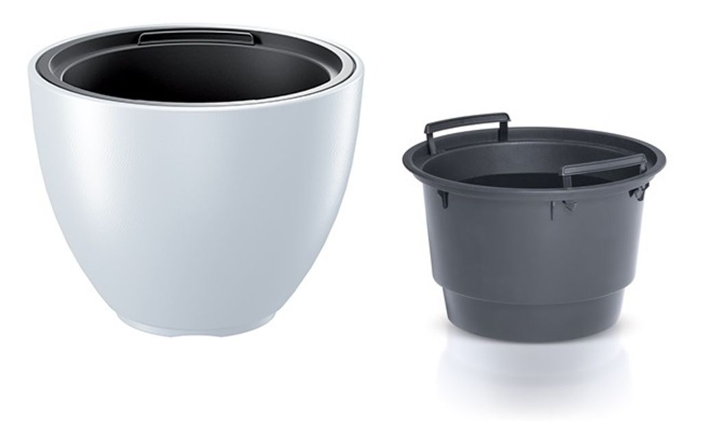 Sleek Planter with Smooth Surface and Elevated Tapered Base Produktbild 5