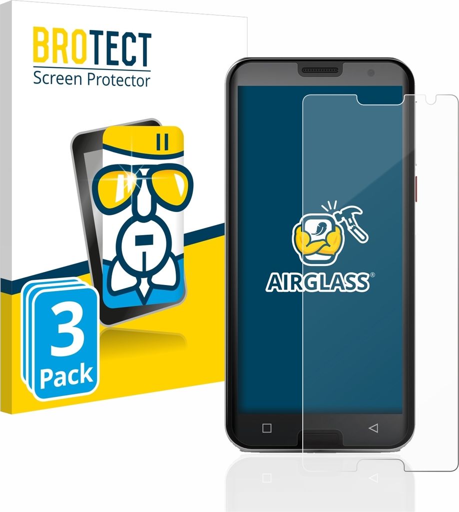 3x BROTECT Schutzglas für Emporia Smart 5 Schutzfolie Panzer Folie Glas Display Schutz klar