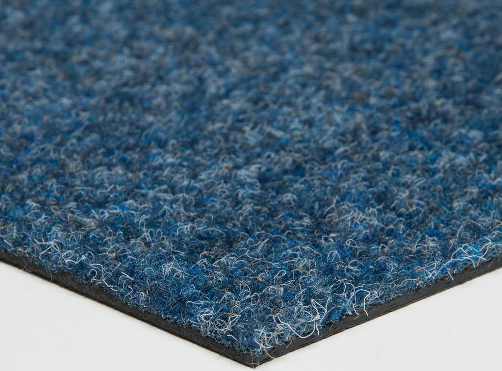 Selbstliegende Teppichfliesen für Messe und Büro Nadelfilz Teppich Fliesen blau 50x50 cm Nadelvlies Teppichboden als Fliesen ideal als Messeboden...