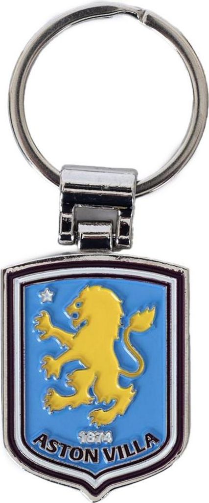 Aston Villa FC - Schlüsselanhänger, Wappen TA14210 (40 mm x 30 mm) (Blau/Gelb)