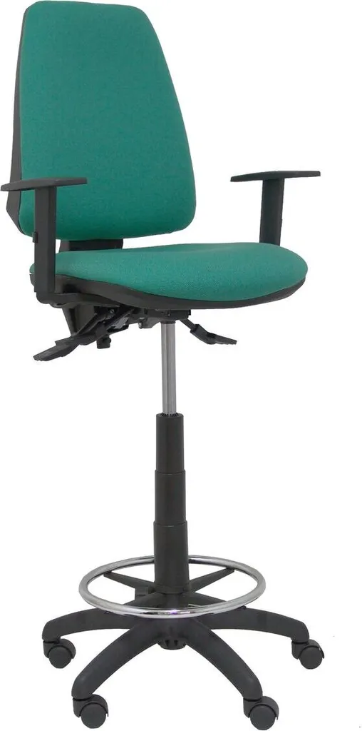 Tabouret réglable vert émeraude Elche S à accoudoirs modulables