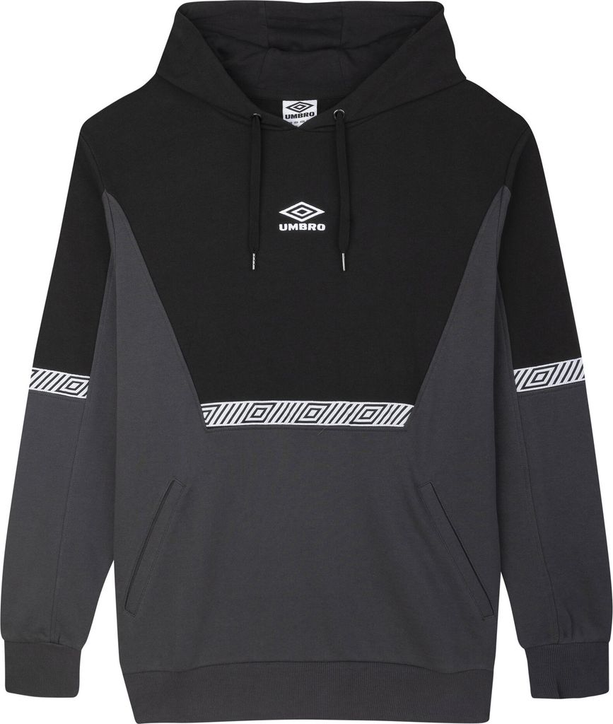 Umbro - "Sports Style Club" Kapuzenpullover für Herren UO1726 (XL) (Woodland Grau/Schwarz)