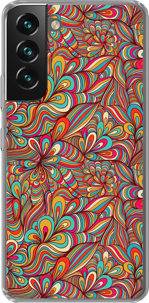MuchoWow Handyhülle Schutzhülle Hülle für Telefoonhoesje Samsung Galaxy S22 Plus Design - 70er Jahre - Fantasie - Farbe Silikon Softcase Hand...