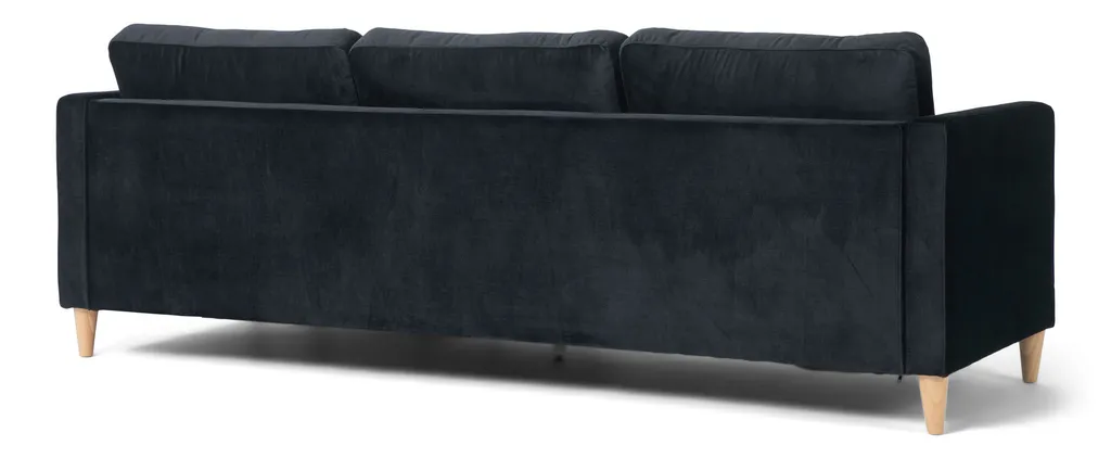 Canapé modulable velours noir angle interchangeable Marino