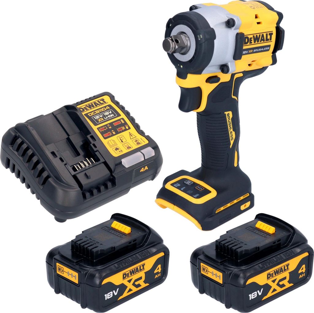 DeWalt DCF 921 M2 Akku Schlagschrauber 18 V 400 Nm 1/2" Brushless + 2x Akku 4,0 Ah + Ladegerät