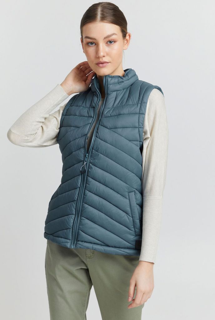 OXMO OXTelppa Damen Weste Steppweste Outdoor Weste mit Stehkragen