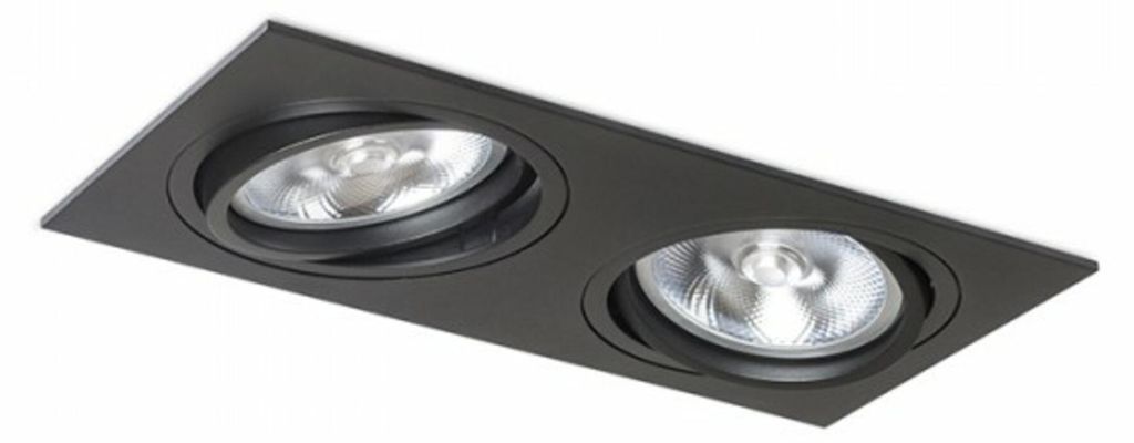 RED - DESIGN RENDL RENDL PASADENA G53 SQ II schwarz 12V G53 2x50W R12705