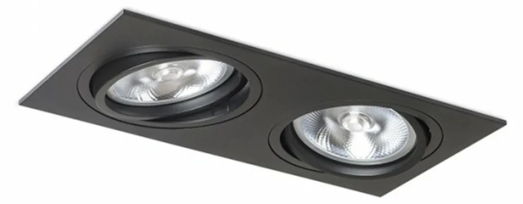 Plafonnier Double PASADENA G53 SQ II Noir - Solution Éclairage Zone 12V
