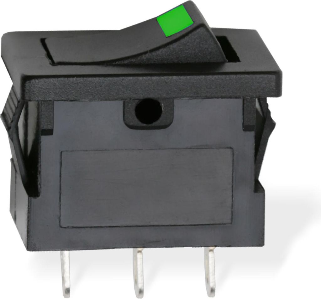 5x Kippschalter Schwarz mit grüner LED – Beleuchteter Kippschalter SPST 12V 15A – Unterputz-Ein/Aus-Schalter – Für elektrische Geräte und ...