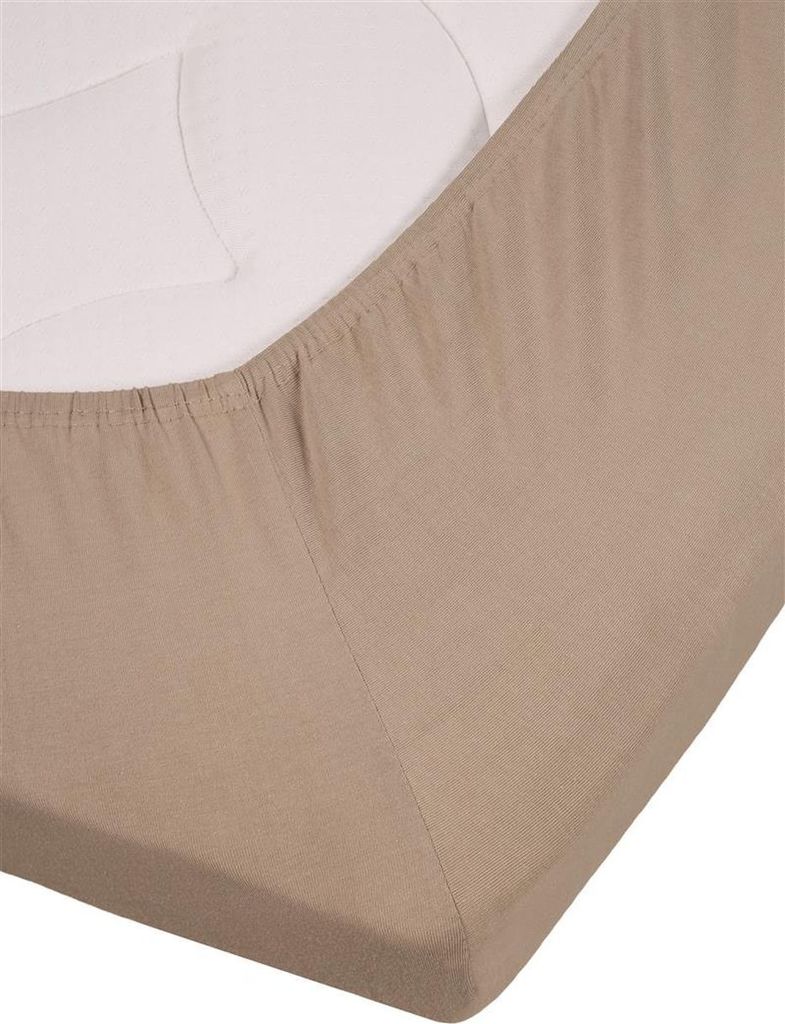 Beddinghouse Spannbettlaken BH Jersey Stretch TD_Taupe_UV_UV_160x200/220 160 x 200/220 cm, Pocket depth: 25 cm 1 Topper-Spannbettlaken