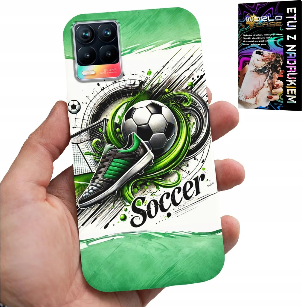 Custodia Realme 8 / 8 Pro Calcio - Cover con Vetro Temperato 9H