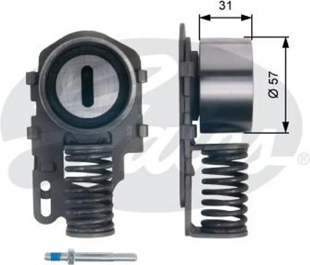 Rouleau de tension Gates T43082 pour remplacement distribution Evasion
