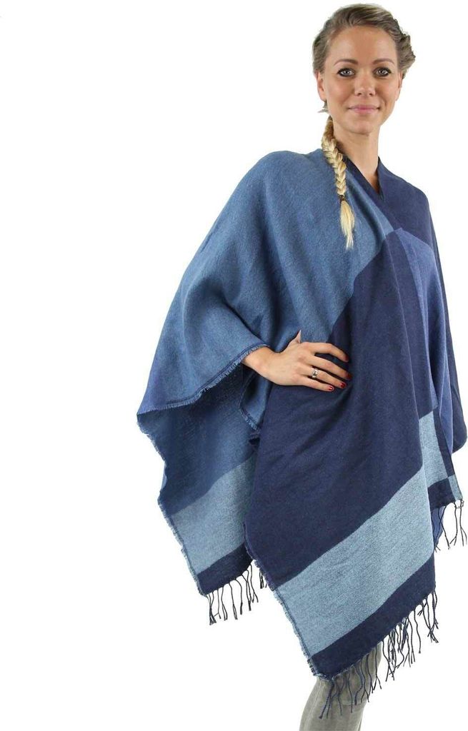 Antonio Kuscheliger Damenponcho - blau : blau Farbe vom Produktbild 