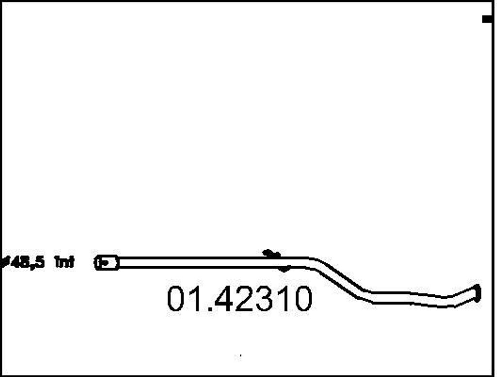 MTS Abgasrohr Auspuffrohr passend für PEUGEOT 106 I (1A, 1C) Hinten 01.42310