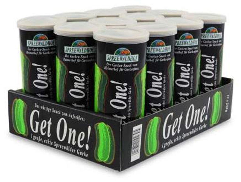 Gurken Snack Get One - Die Gewürzgurke aus der Dose (12 x 1 Produktbild 
