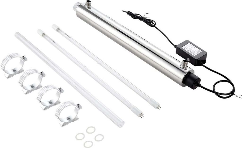 VEVOR UV-Wasserreiniger 27 W 22,7 L/min vielseitiger Ultraviolett-Wasserreinigerfilter mit Edelstahlgehäuse, UV-Wasserfilte