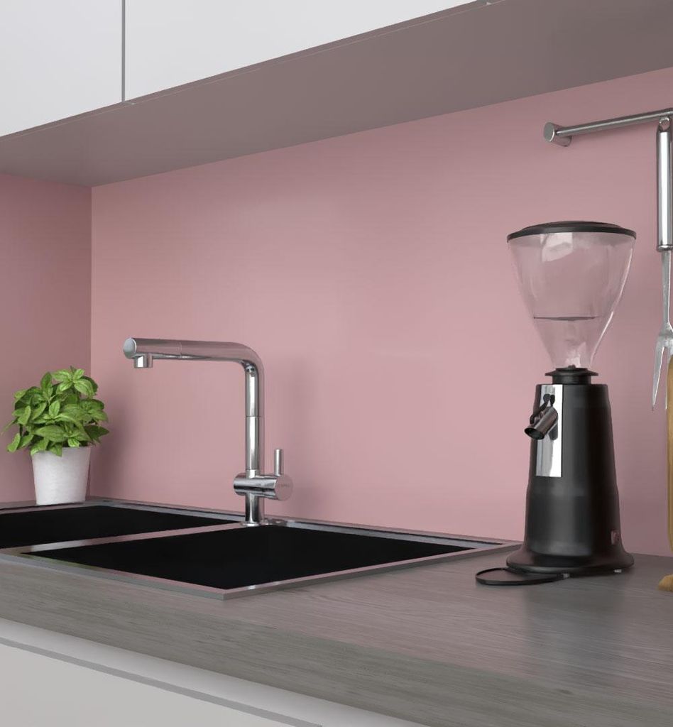 Küchenrückwand selbstklebend Farbe Hellrosa unifarben einfarbig 280 x 60cm
