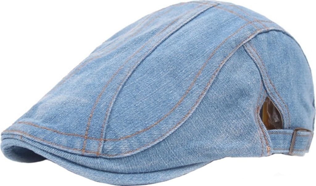 Sommer Stilvolle Denim Duckbill Cap Mode Bequeme Einstellbar Duckbill Kappe für Damen und Herren, Style 1, Größe: 55-60 cm, Farbe: Hellblau