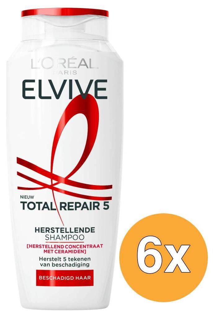 6x L'Oréal Paris Elvive Shampoo Total Repair 5 (250 ml)