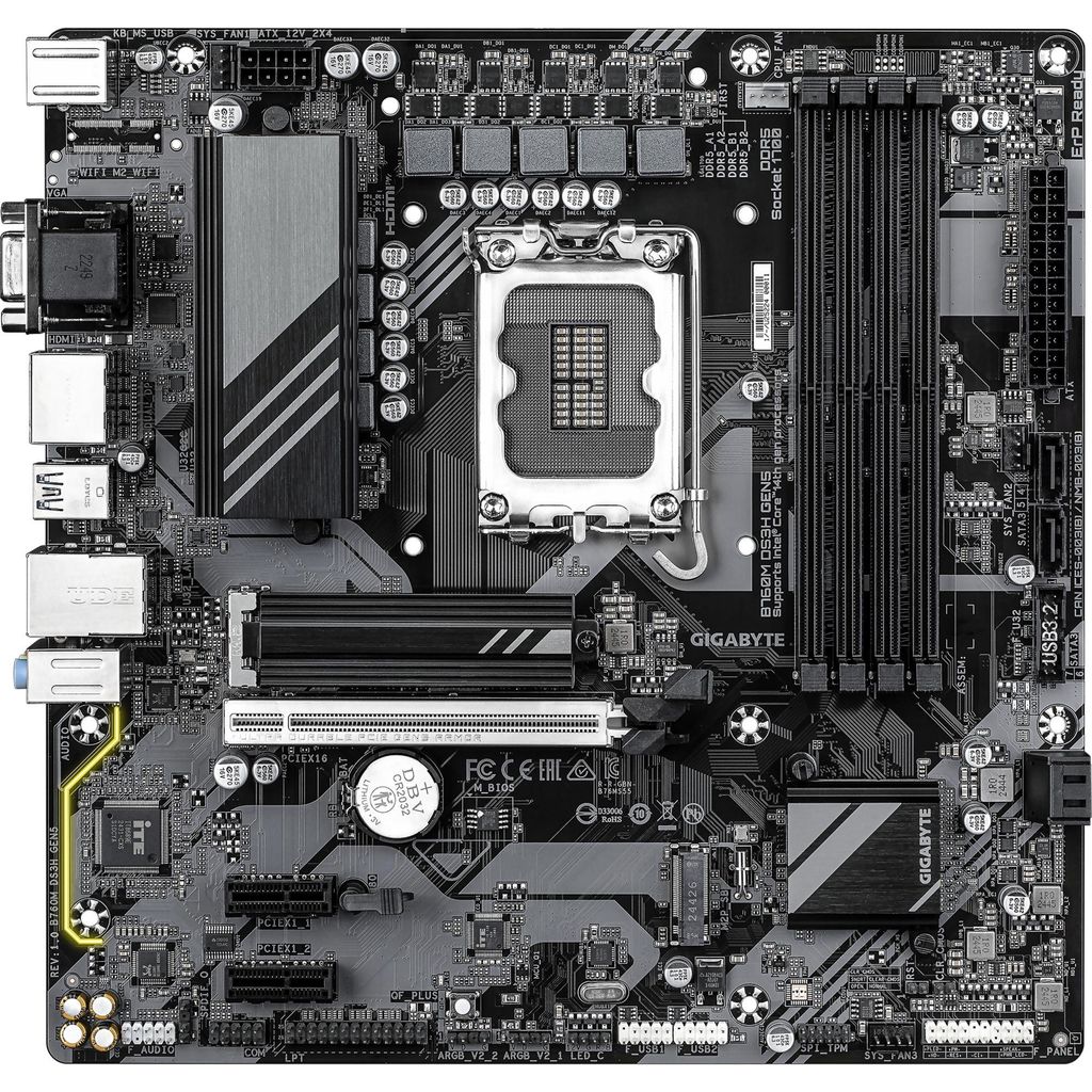 1700 Gigabyte B760M DS3H Gen5 ATX