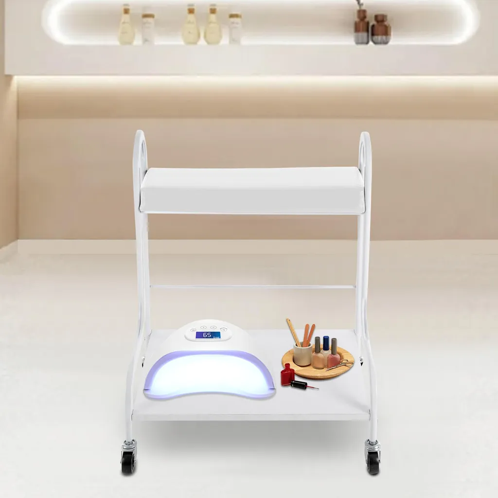 Chariot de bain design en bois durable et métal étanche multi-usage - 2