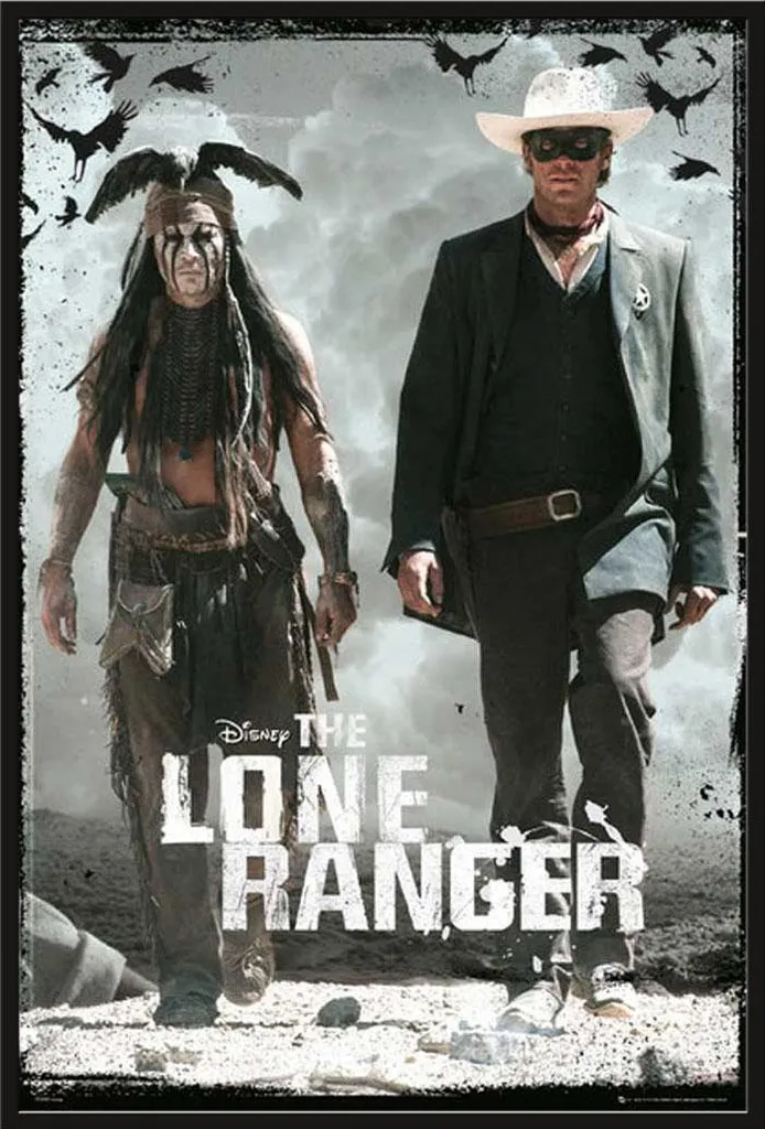 Cadre Shinsuke avec Affiche Lone Ranger : Vitre Acrylique de Sécurité