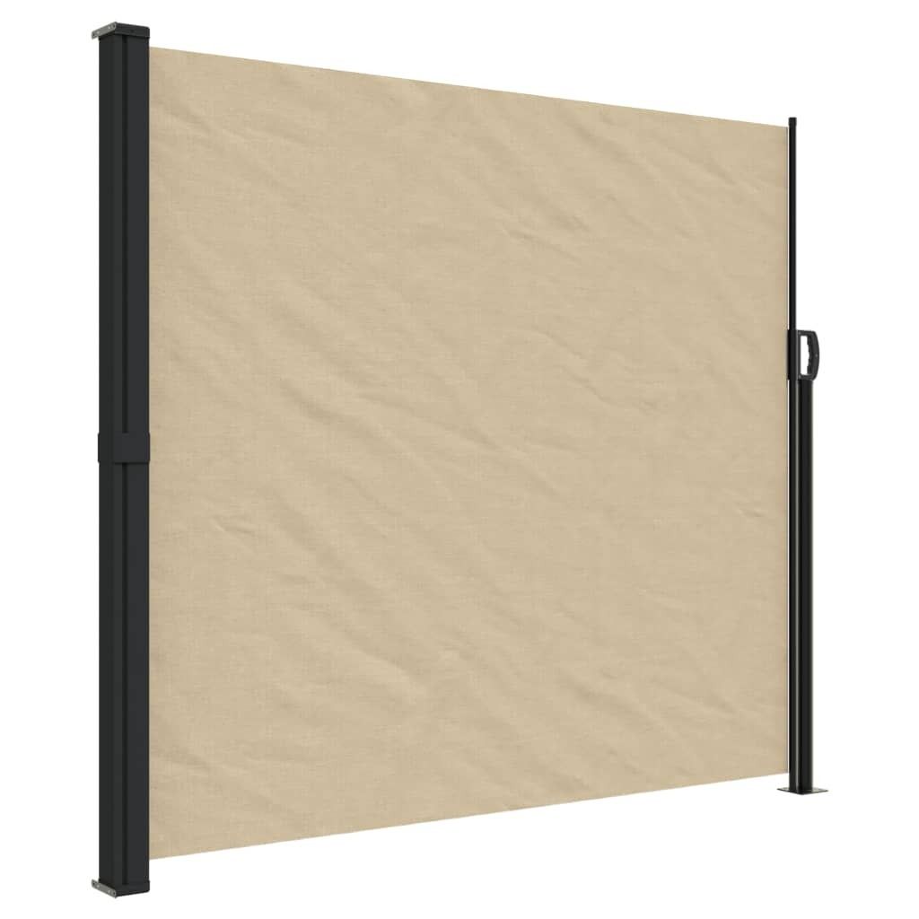 Seitenmarkise Ausziehbar Beige 180x500 cm