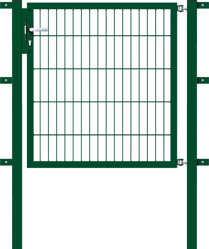 Alberts Einzeltor Flexo mit Zubehör, zum Einbetonieren, grün, Breite 100 cm, Höhe 100 cm