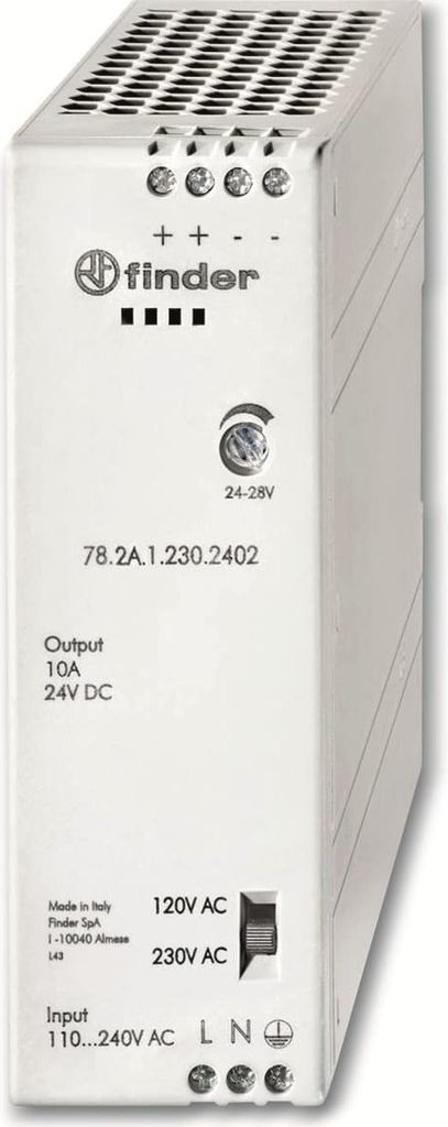 Finder 78.2A.1.230.2402 Hutschienen-Netzteil (DIN-Rail) 24 V/DC 10 A 240 W (78.2A.1.230.2402)
