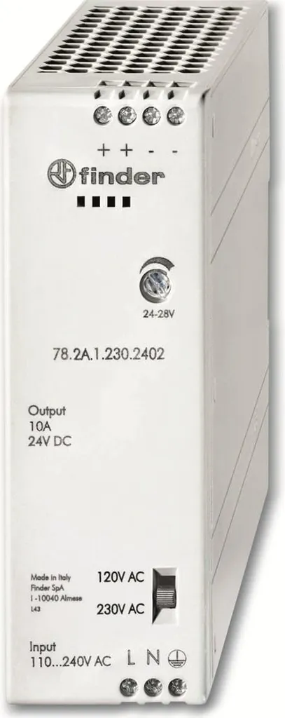 Fiabilisez votre réseau 24V avec l'alimentation Finder 10A 240W DIN