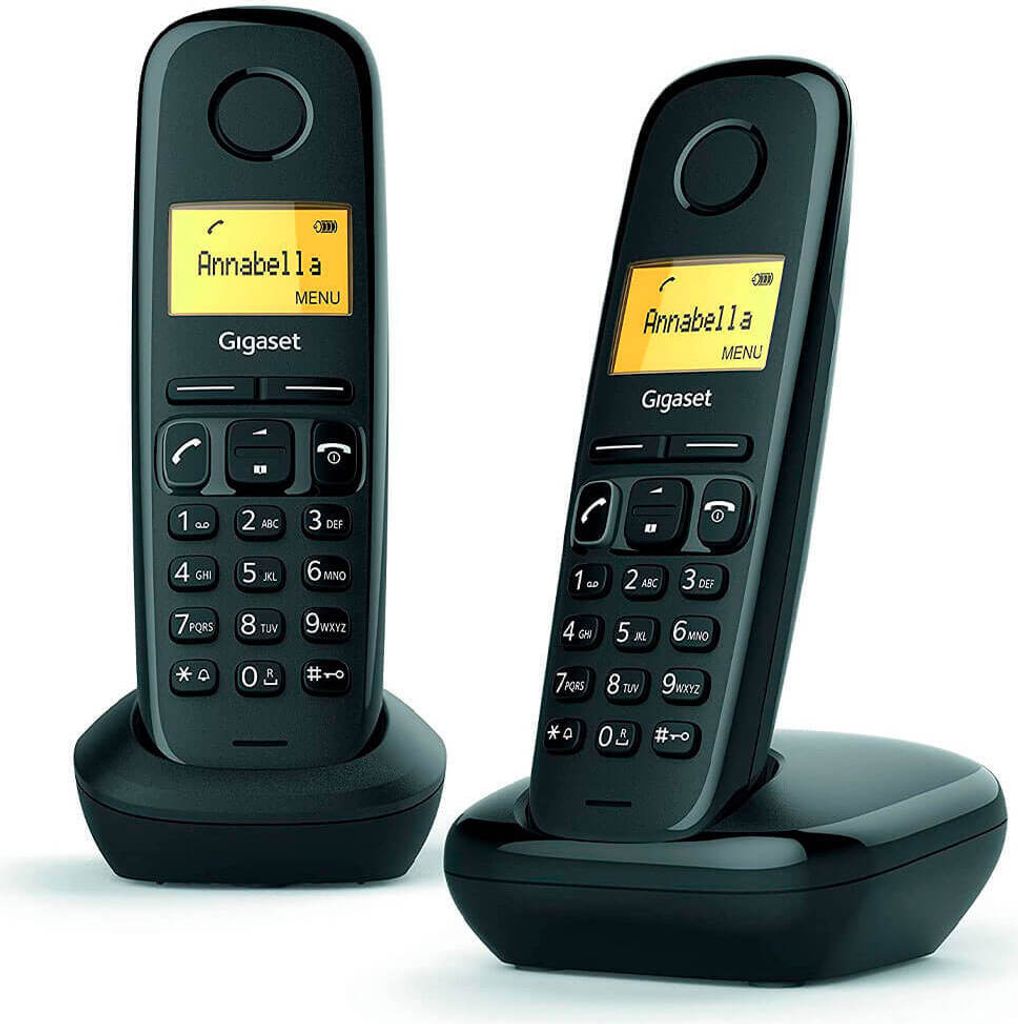 Gigaset A170 Duo Analoges DECT-Telefon mit Anruferidentifikation schwarz