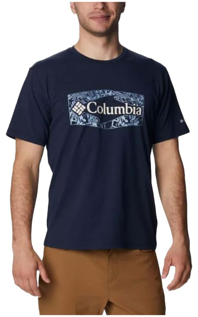 COLUMBIA Men's Sun Trek Short Sleeve Graphic COLLEGIATE NAVY, PALMED HE COLLEGIATE NAVY, PALMED HE S
