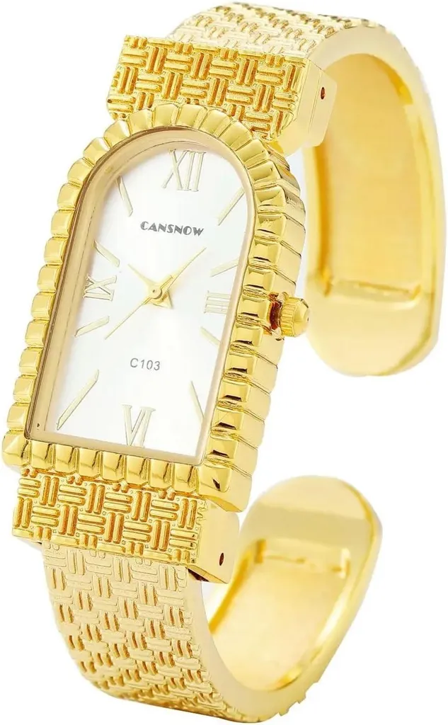 Orologio Bangle Donna con Bracciale Metallo - Look Romano Vintage