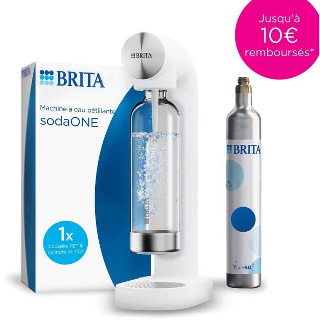 Machine à soda BRITA - SodaONE Blanche - 1 bouteille de 1 L Image du produit 
