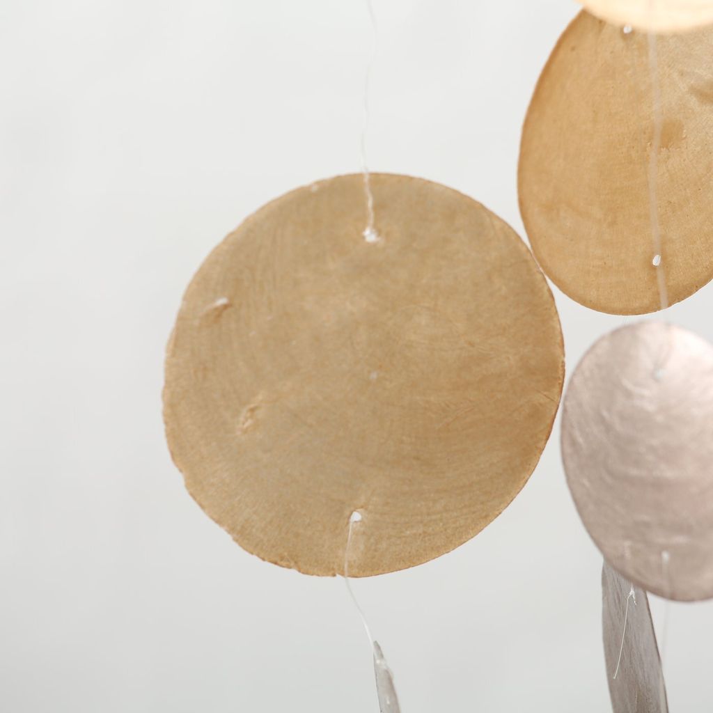 Windspiel Pepa - 100cm - Capiz braun Produktbild 6