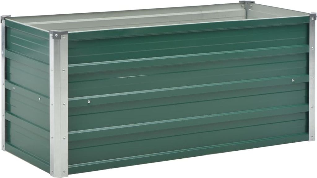 vidaXL Plateau de jardin Acier galvanisé 100x40x45 cm Vert Image du produit 