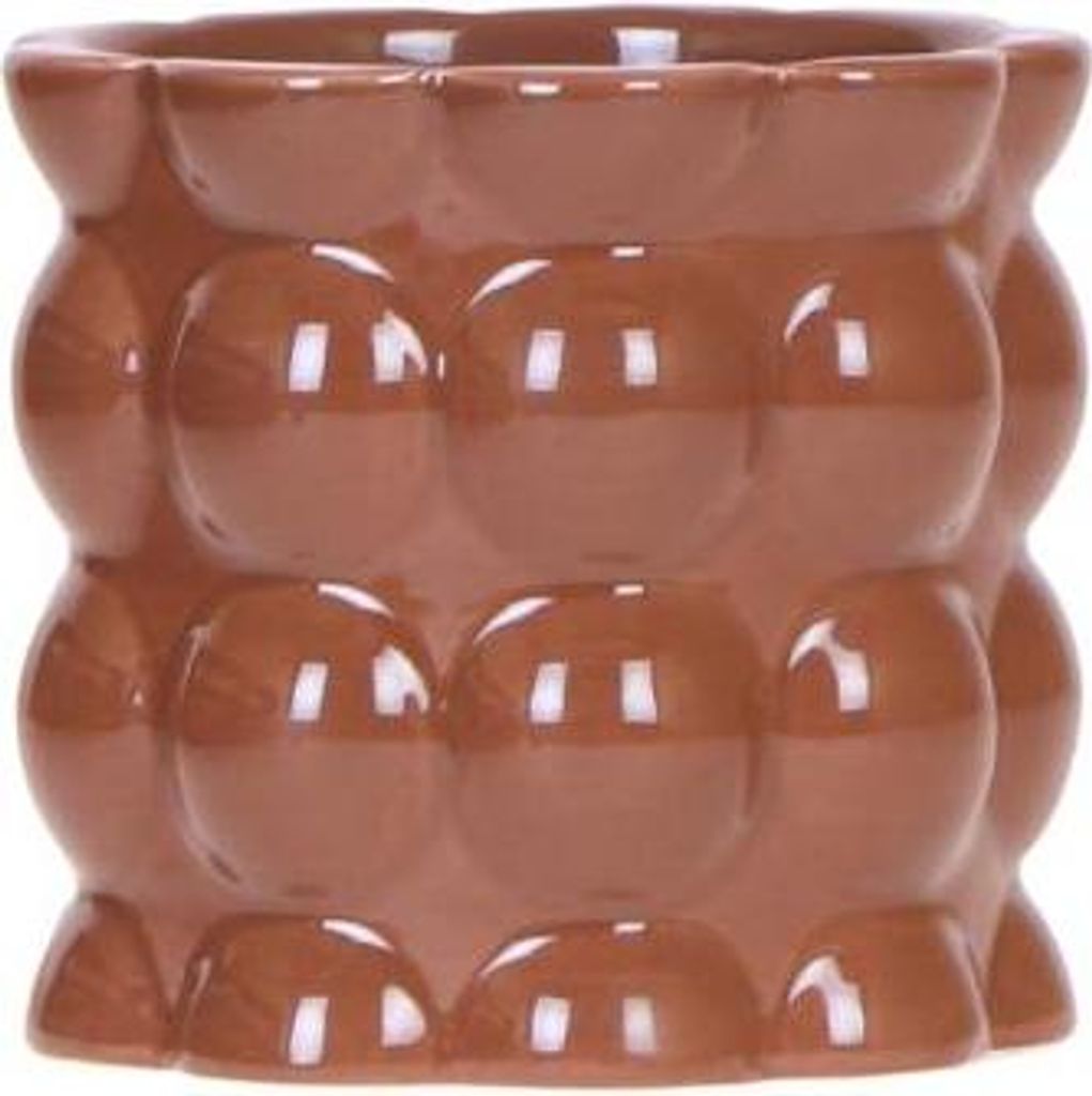 Kolibri Home | Baumwolle Shine Übertopf - Brown - Ø9cm