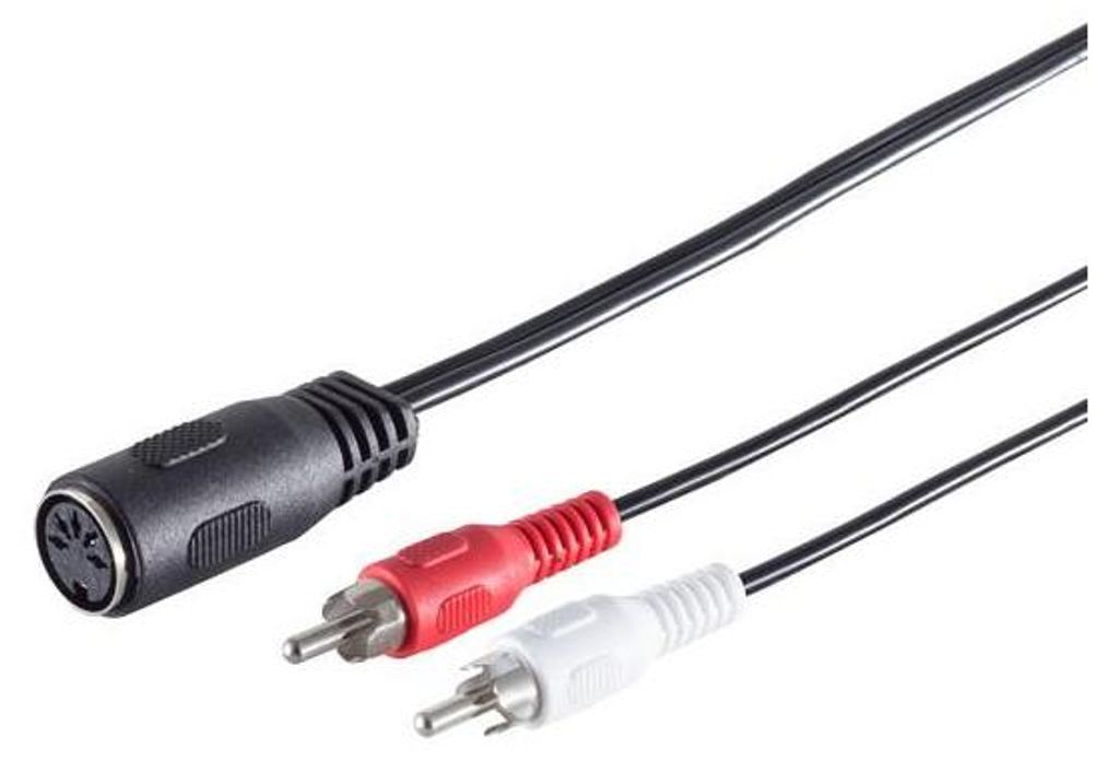 DIN Kabel-5-pol. Buchse/ 2 Cinchstecker 0,2m