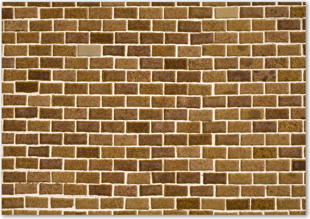Tulup Leinwandbild - 100x70 cm - Wandkunst - Drucke auf Leinwand - Leinwanddruck - Sonstige - Braun - Backsteinmauer