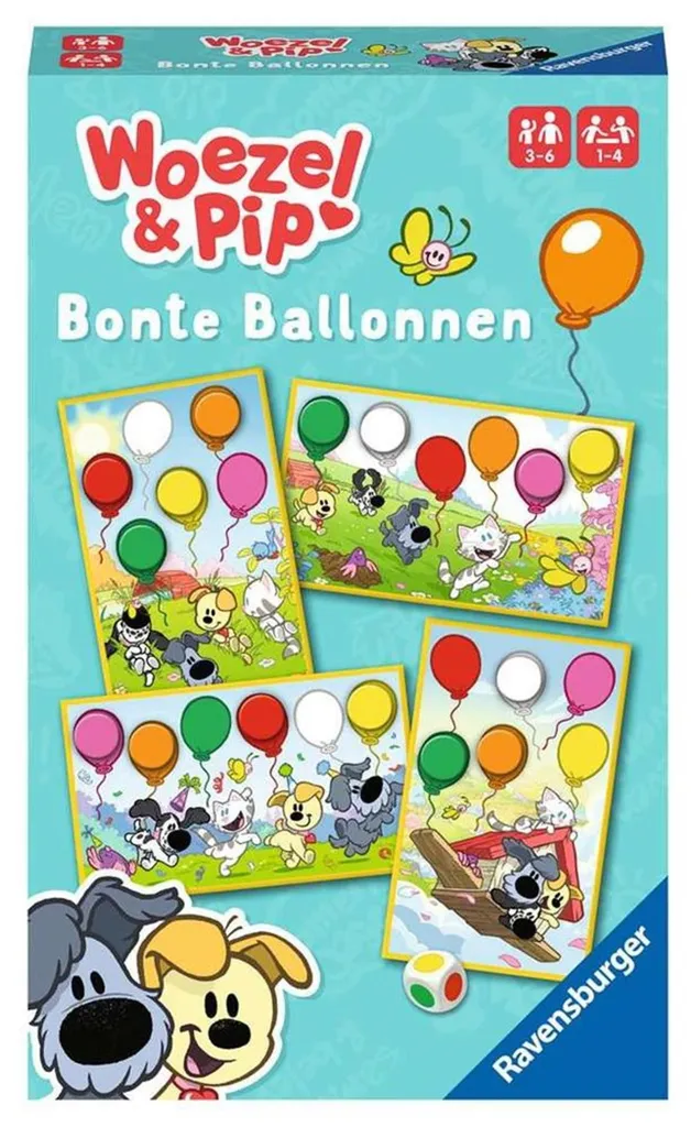 Puzzle éducatif Woezel & Pip ballons colorés Ravensburger 24 grandes pièces
