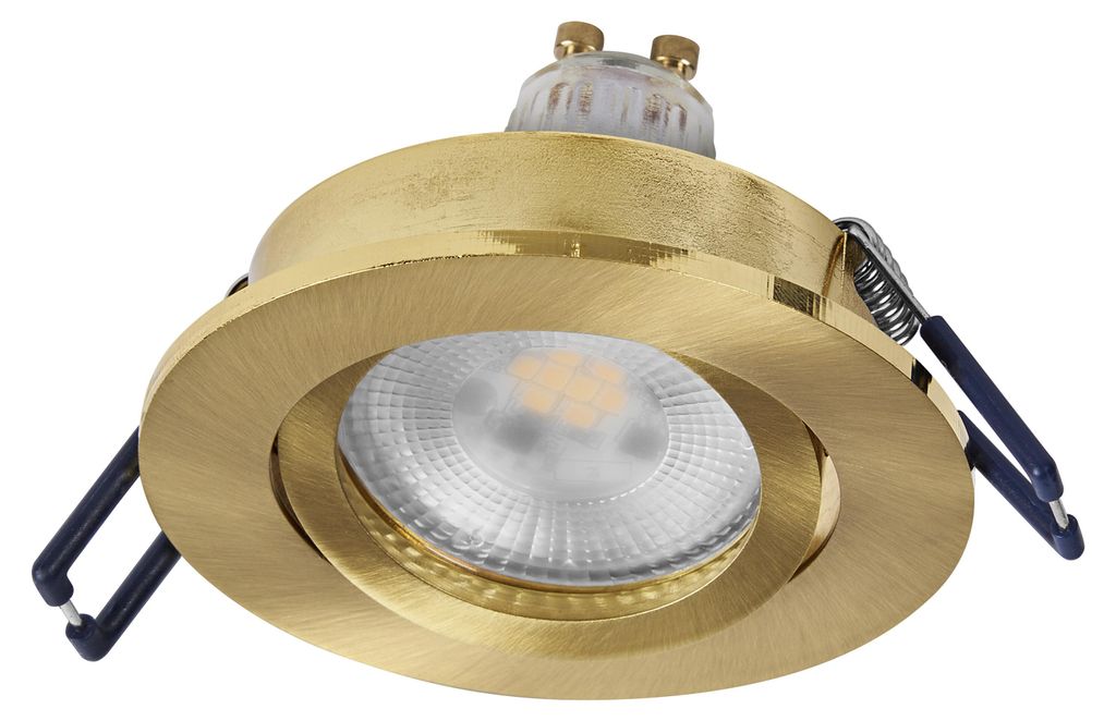 OSRAM Spot Set LED Einbaustrahler DIM 6W Gold 85mm, 500lm 2700K Warmweiß, CRI≥80, Dimmbar Aluminium, 3er-Set