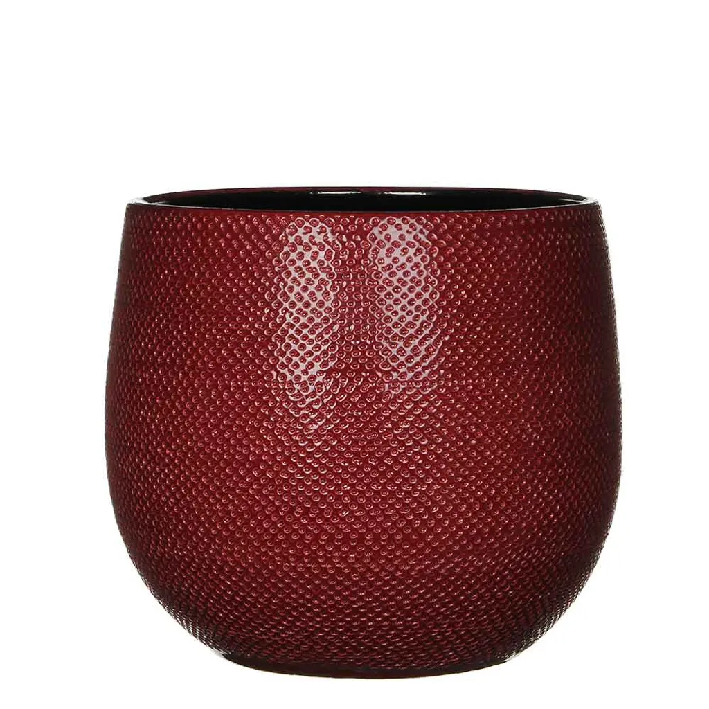 Mica Decorations Gabriel Blumentopf Bordeaux – Keramiktopf H25 X Ø29 Cm, Handgefertigt