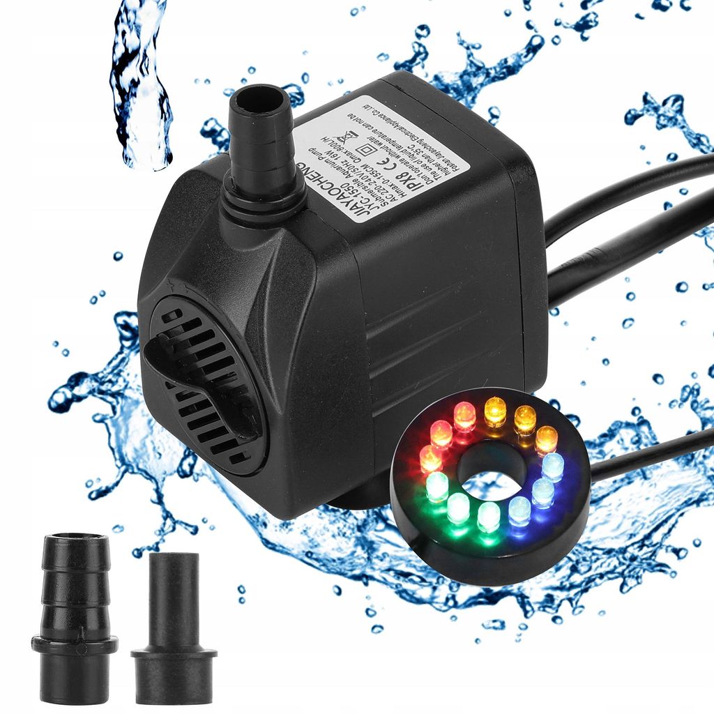 Ponorné čerpadlo 600 l/h s LED 10 W pre studne a akváriá Obrázok produktu 