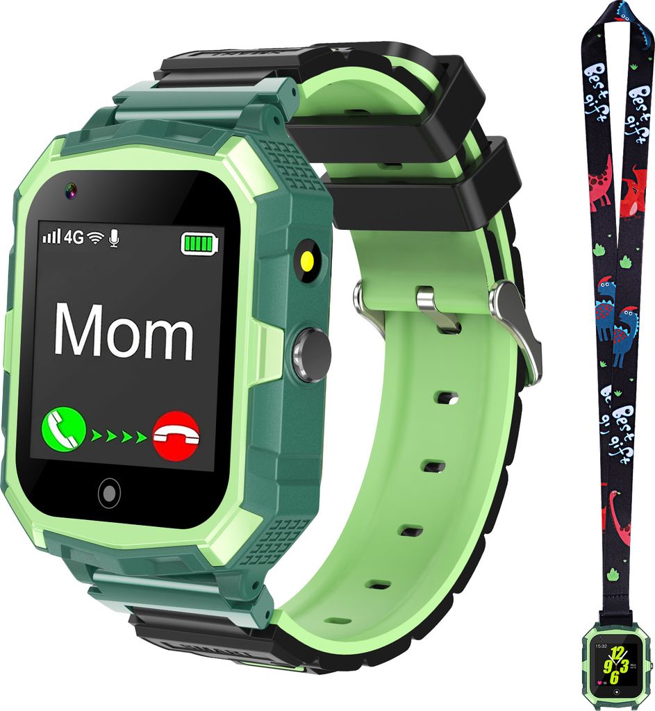 4G Kinder Smart Watch für Jungen Mädchen, Wasserdichtes Smartwatch-Telefon mit GPS WiFi-Videoanruf SOS-Kamera-Armbanduhr für Kinder 3-14 Geburts...