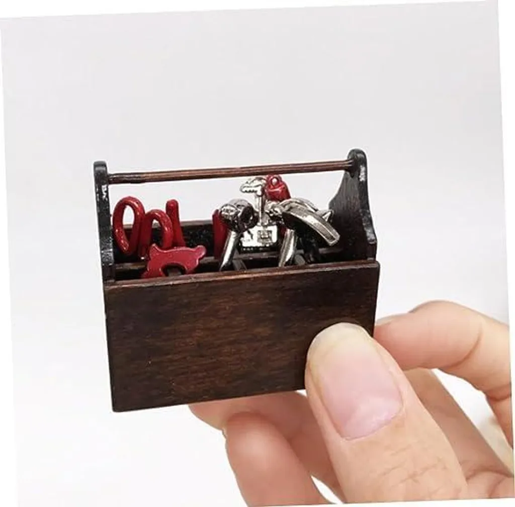 Accessoire maison de poupée : Boîte à outils miniature modèle simulation
