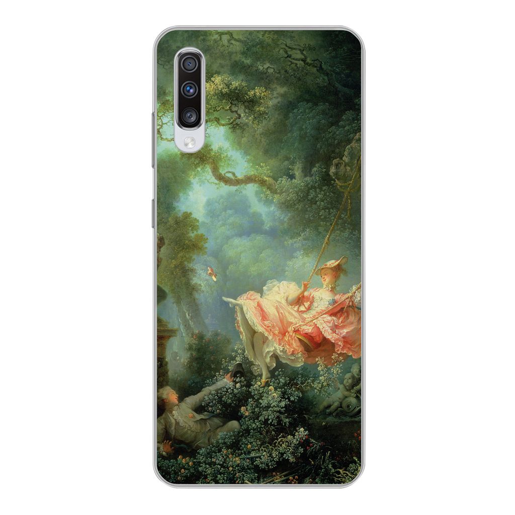 MuchoWow Handyhülle Schutzhülle Hülle für Samsung Galaxy A70 Die Schaukel - Jean-Honoré Fragonard - Kunstwerk Silikon Softcase Handy Hülle ...