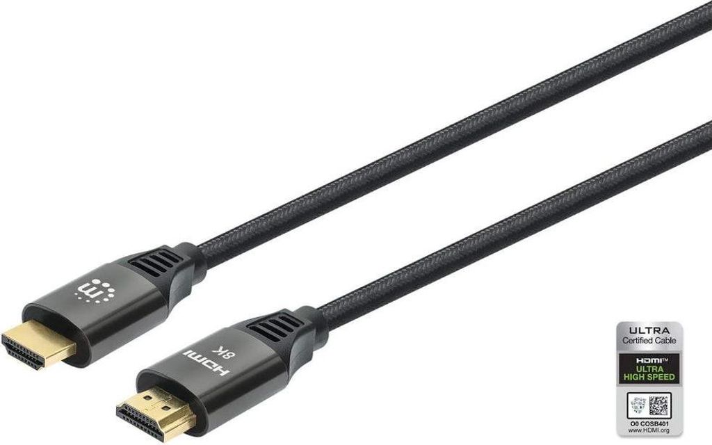 Manhattan HDMI Cable with Ethernet, 8K@60Hz (Ultra High Speed)