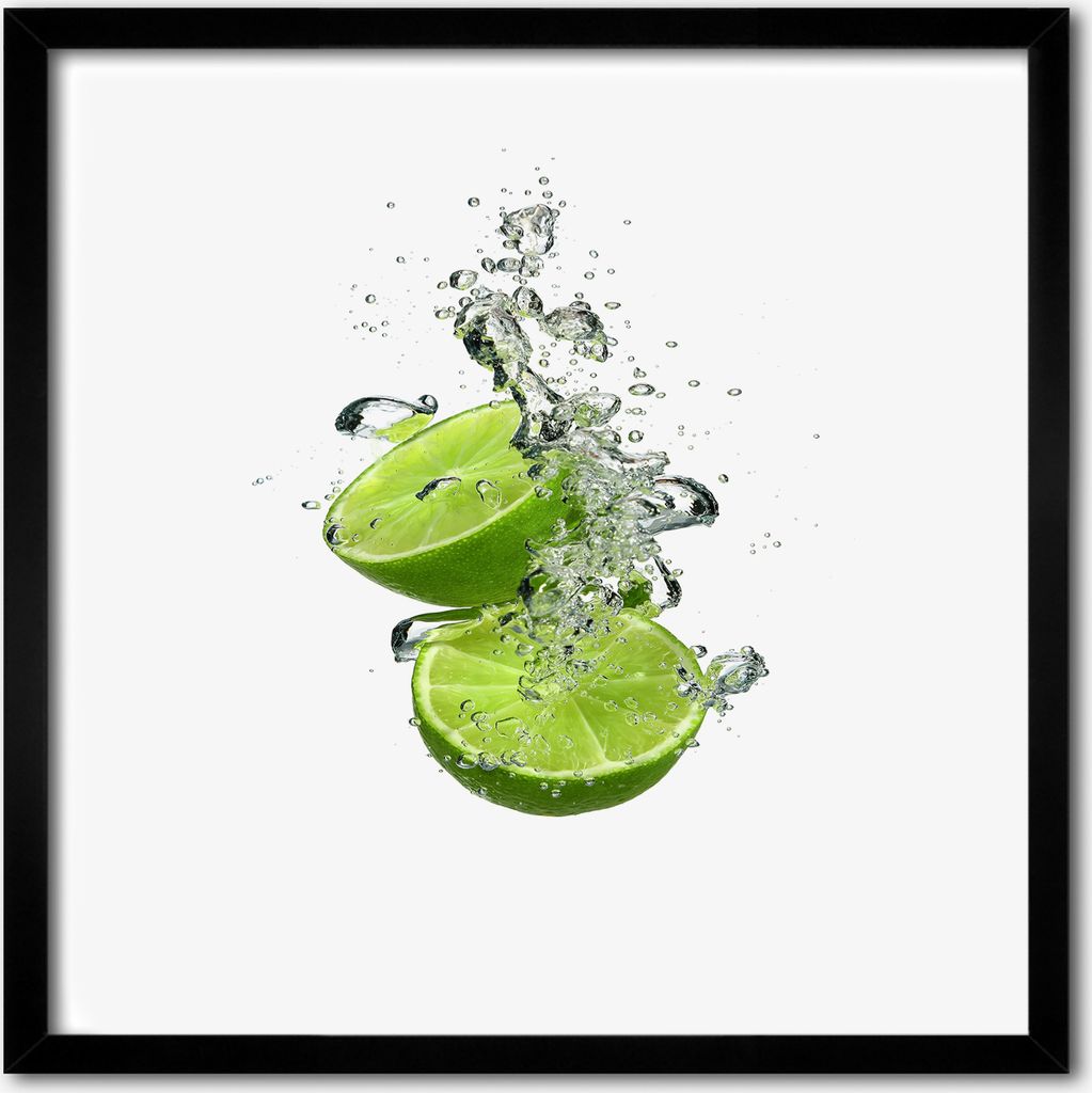 Bild - 50 cm x 50 cm - MDF - Rahmen, Wandkunst - Limonka unter Wasser
